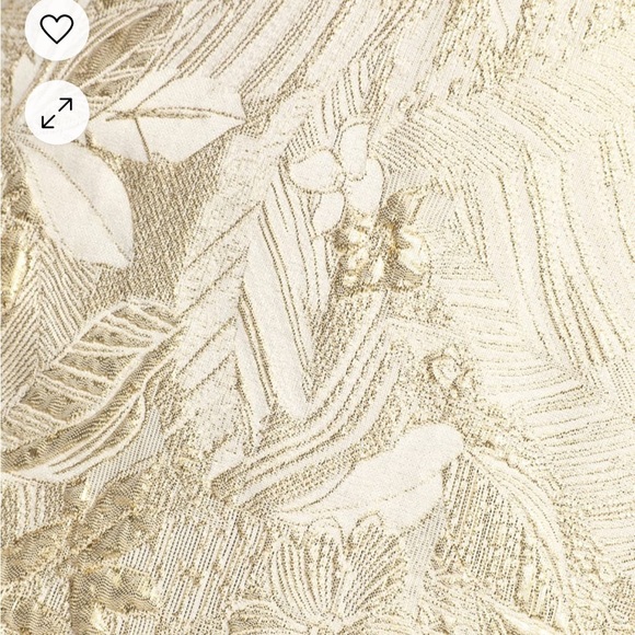 Shine for Us Cream Metallic Tropical Jacquard Mini Dress - Picture 5 of 9